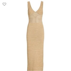 Ronny Kobo Beige Knit Maxi Dress